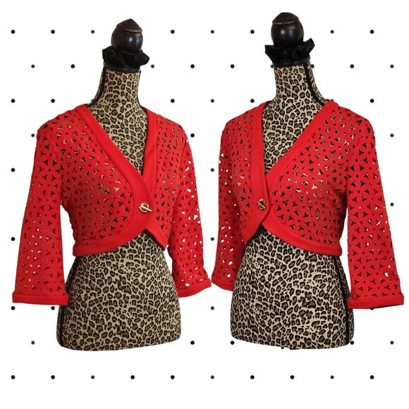 Red Bolero with cut out detail design - Picture 4 of 4